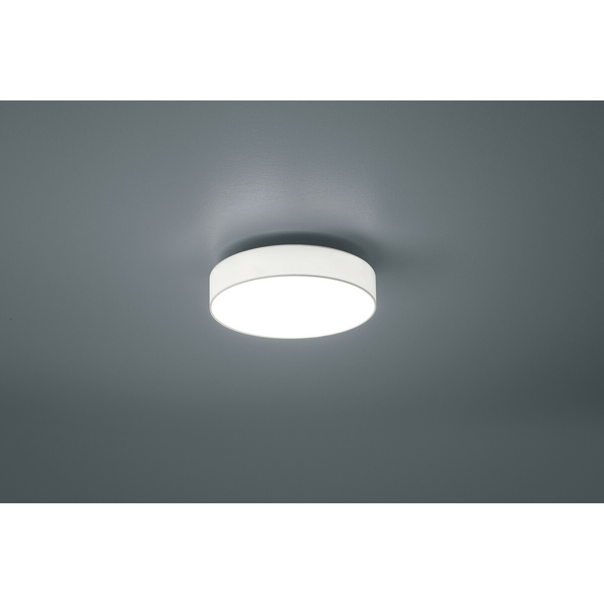 LED Plafondlamp - Plafondverlichting - Trion Lanago - 22W - Warm Wit 3000K - Dimbaar - Rond - Mat Wit - Aluminium