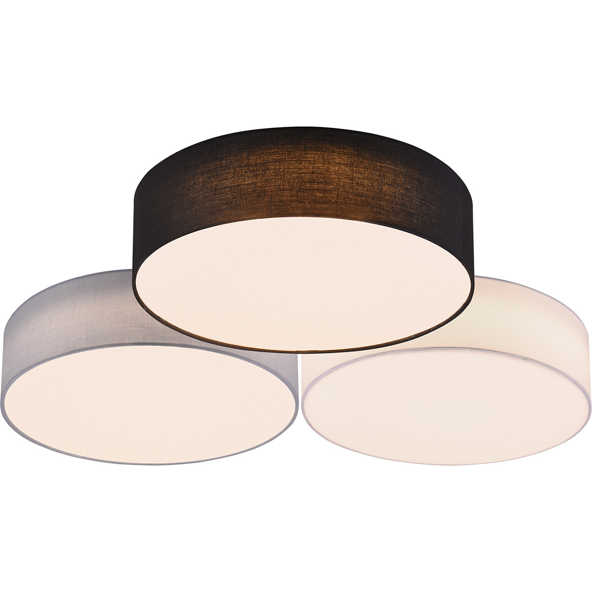 LED Plafondlamp - Plafondverlichting - Trion Lanago - 38W - Warm Wit 3000K - Dimbaar - Rond - Meerkleurig - Aluminium