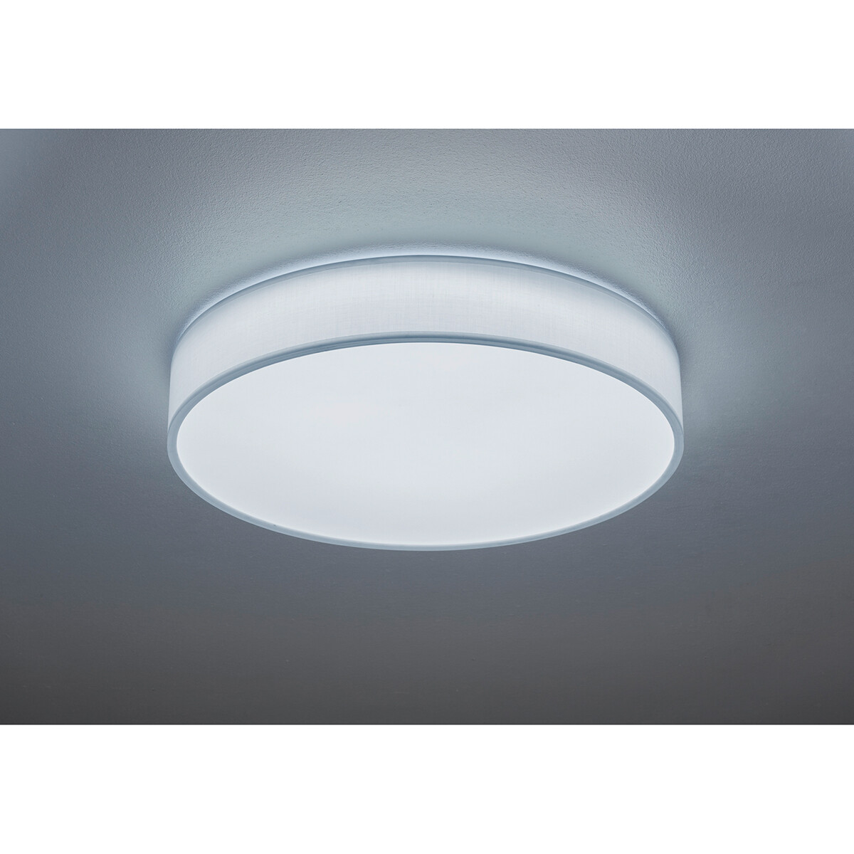 LED Plafondlamp - Plafondverlichting - Trion Lanago - 42W - Aanpasbare Kleur - Afstandsbediening - Dimbaar - Rond - Mat Wit - Textiel