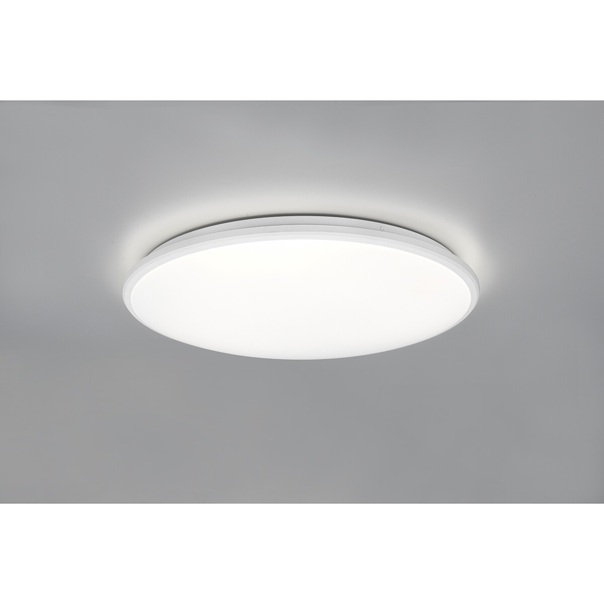 LED Plafondlamp - Plafondverlichting - Trion Lombis - 34W - Natuurlijk Wit 4000K - Dimbaar - Rond - Mat Wit - Kunststof