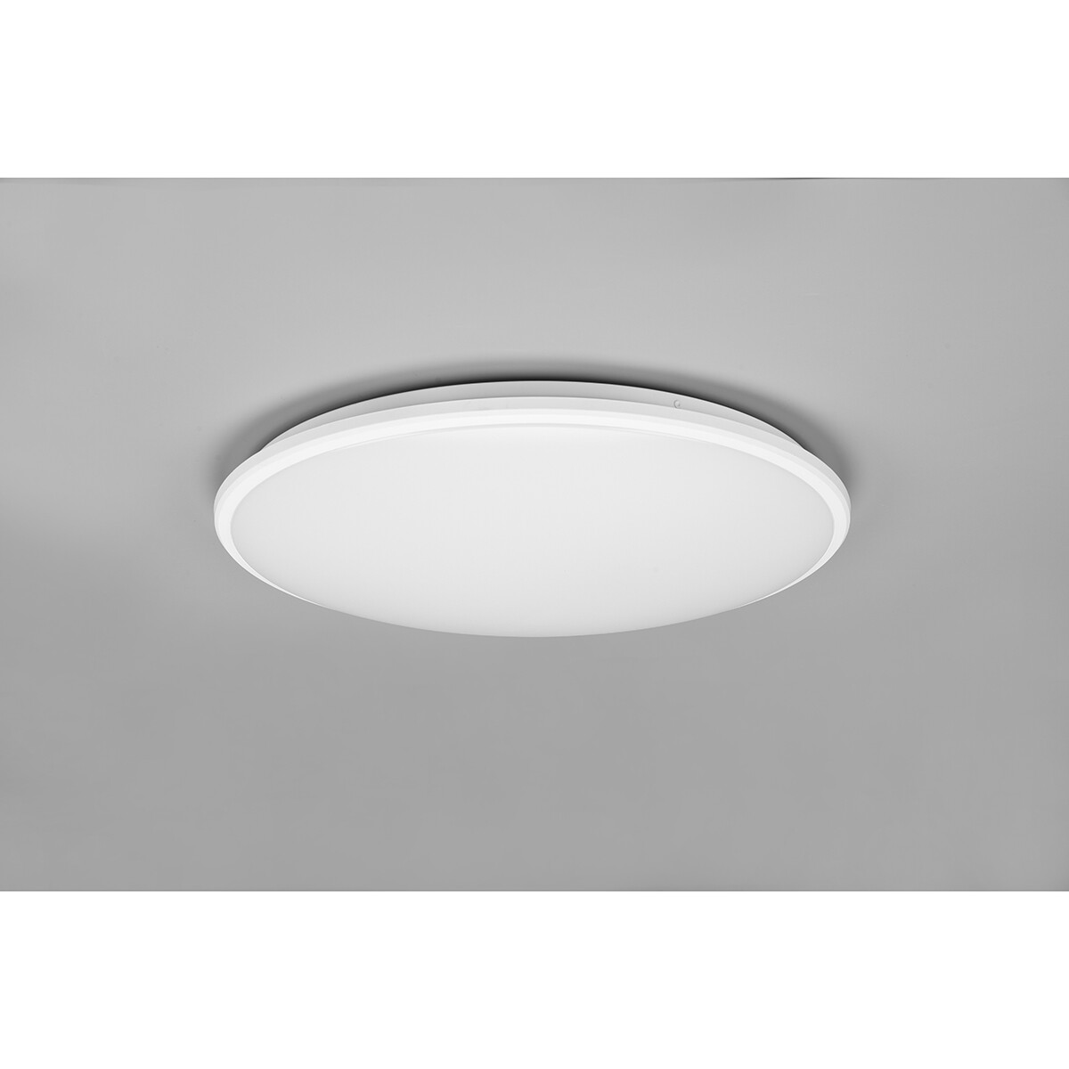 LED Plafondlamp - Plafondverlichting - Trion Lombis - 34W - Natuurlijk Wit 4000K - Dimbaar - Rond - Mat Wit - Kunststof