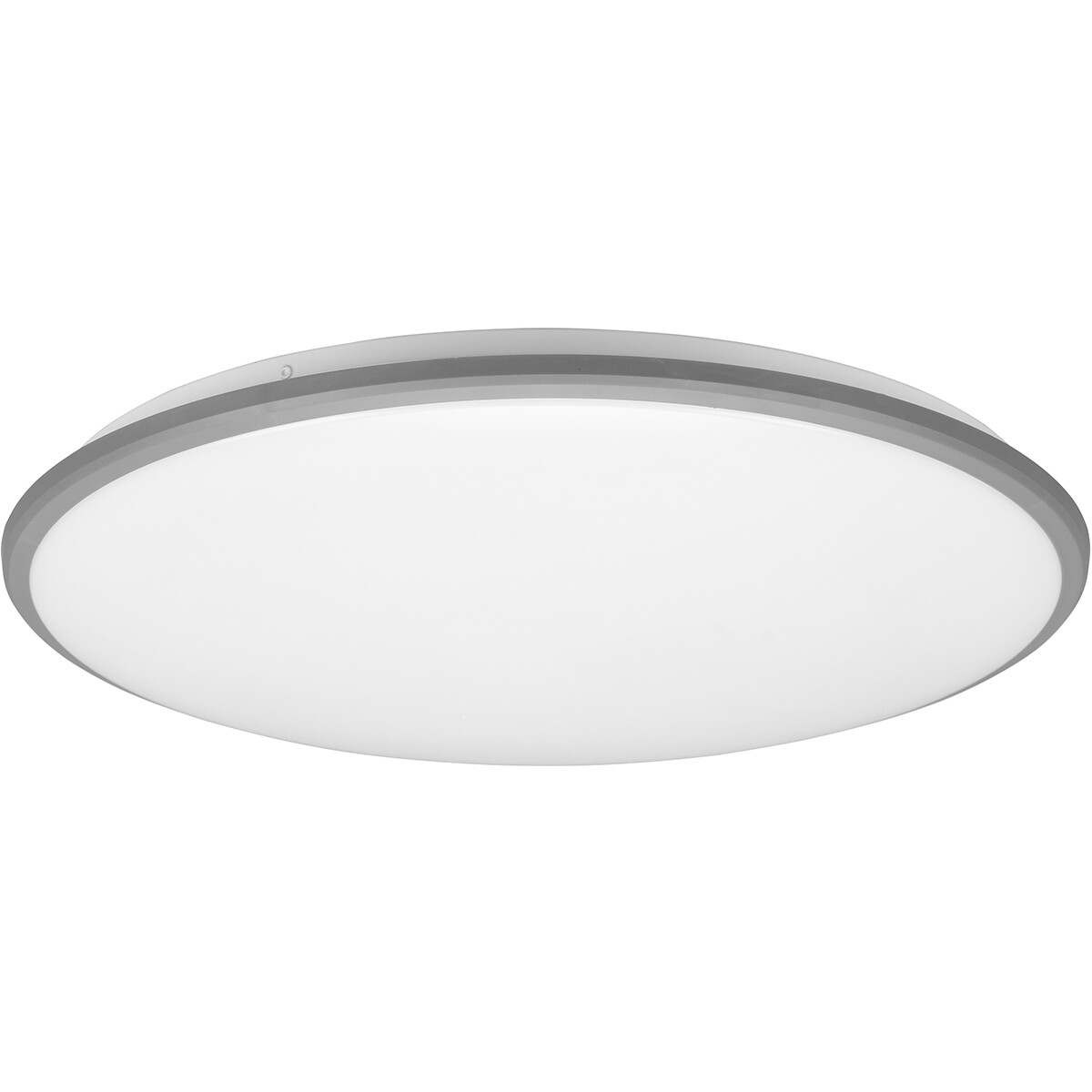 LED Plafondlamp - Plafondverlichting - Trion Lombis - 34W - Warm Wit 3000K - Dimbaar - Rond - Mat Titaan - Kunststof