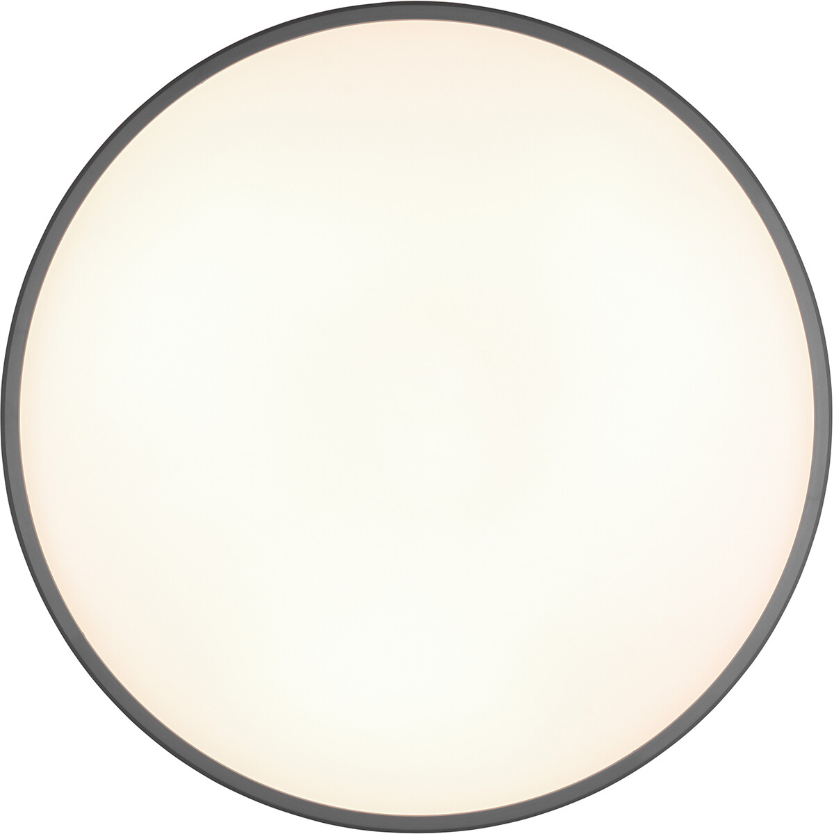 LED Plafondlamp - Plafondverlichting - Trion Lombis - 34W - Warm Wit 3000K - Dimbaar - Rond - Mat Titaan - Kunststof