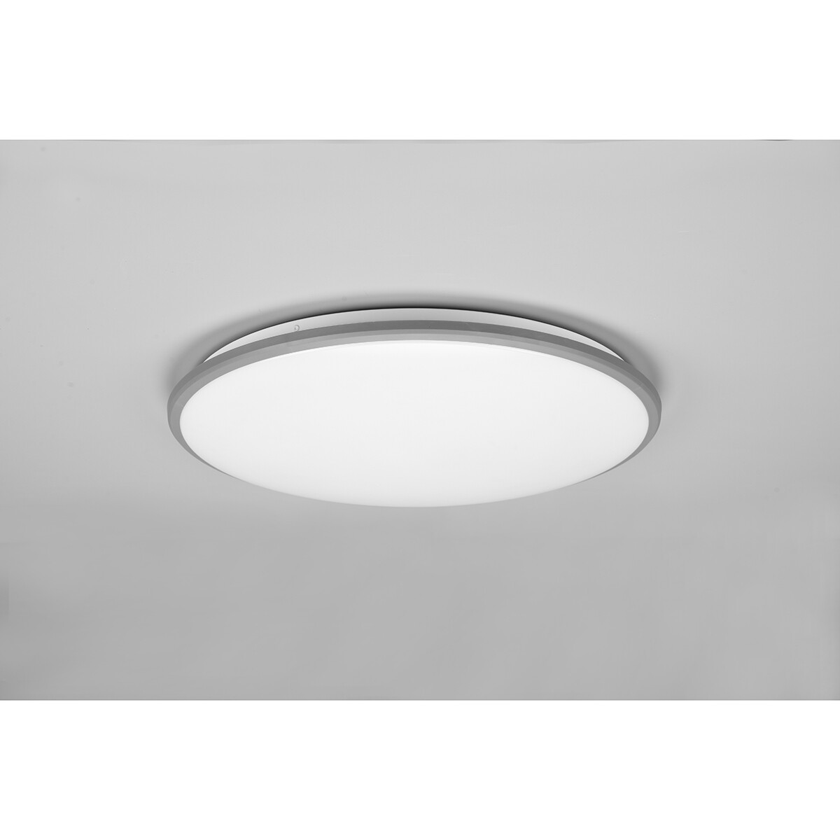 LED Plafondlamp - Plafondverlichting - Trion Lombis - 34W - Warm Wit 3000K - Dimbaar - Rond - Mat Titaan - Kunststof