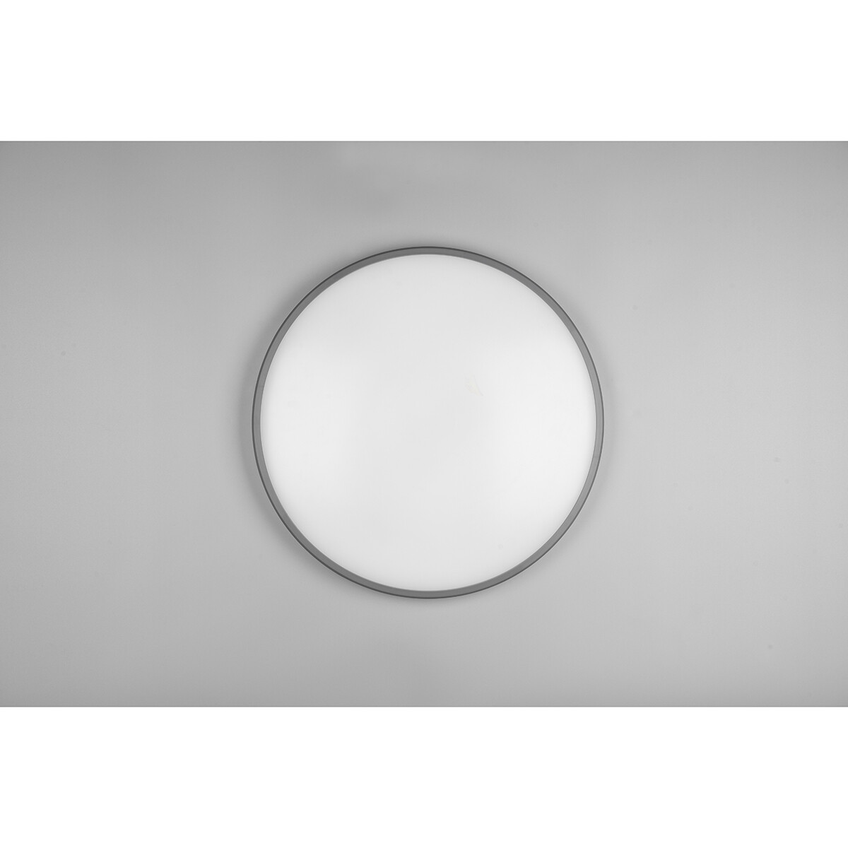 LED Plafondlamp - Plafondverlichting - Trion Lombis - 34W - Warm Wit 3000K - Dimbaar - Rond - Mat Titaan - Kunststof