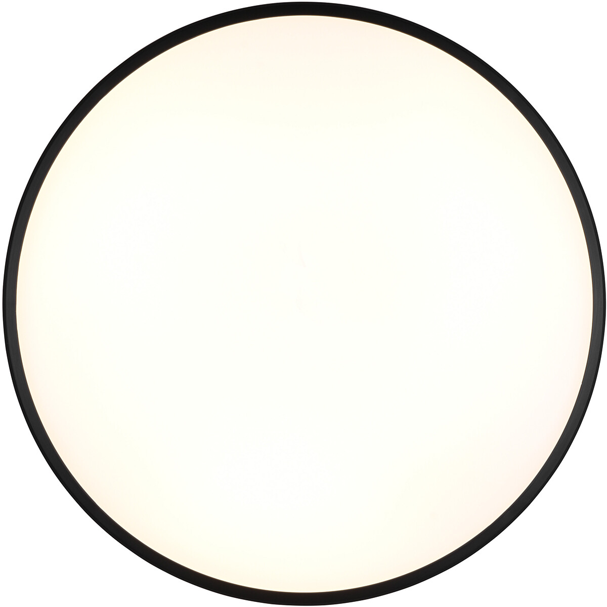 LED Plafondlamp - Plafondverlichting - Trion Lombis - 34W - Warm Wit 3000K - Dimbaar - Rond - Mat Zwart - Kunststof