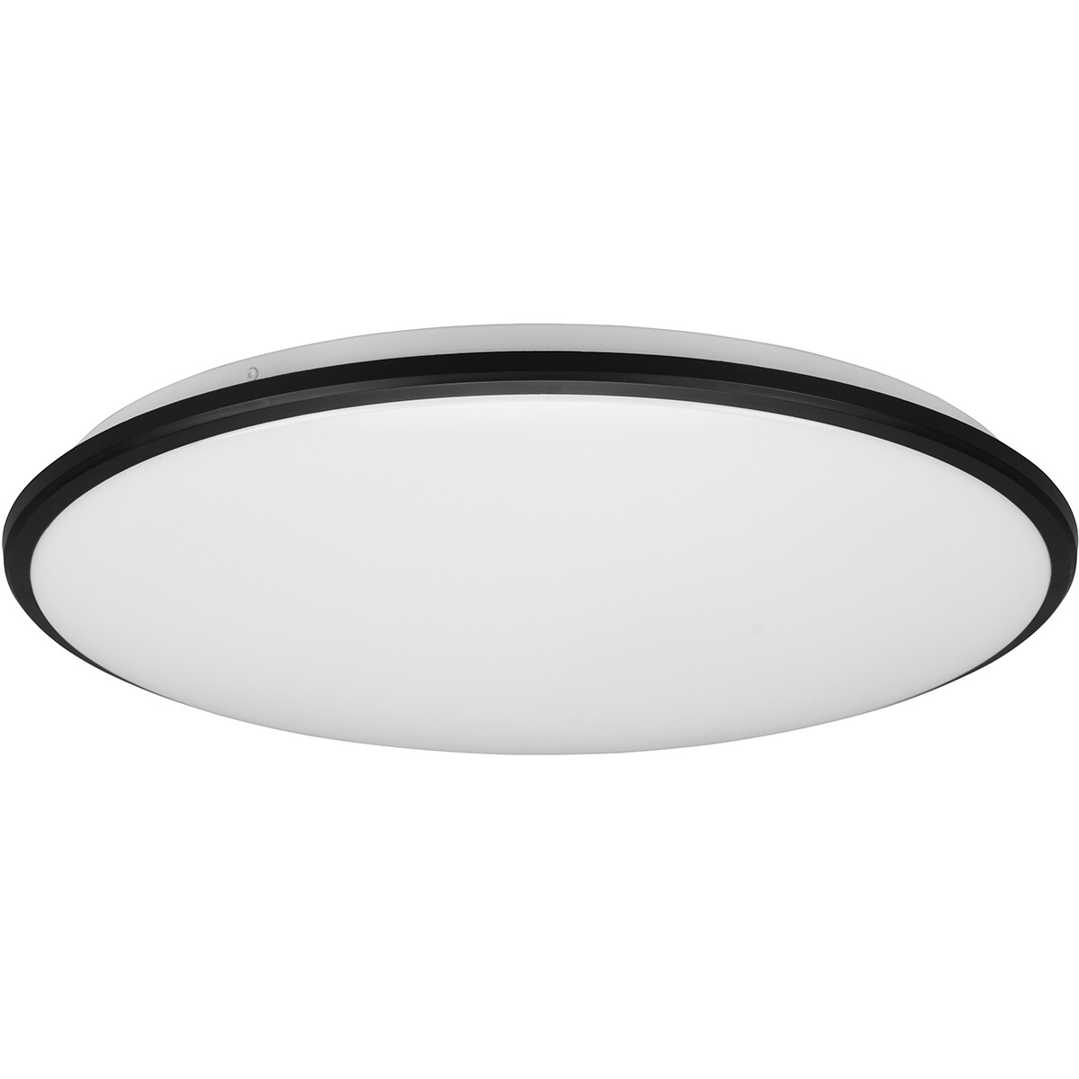 LED Plafondlamp - Plafondverlichting - Trion Lombis - 34W - Warm Wit 3000K - Dimbaar - Rond - Mat Zwart - Kunststof