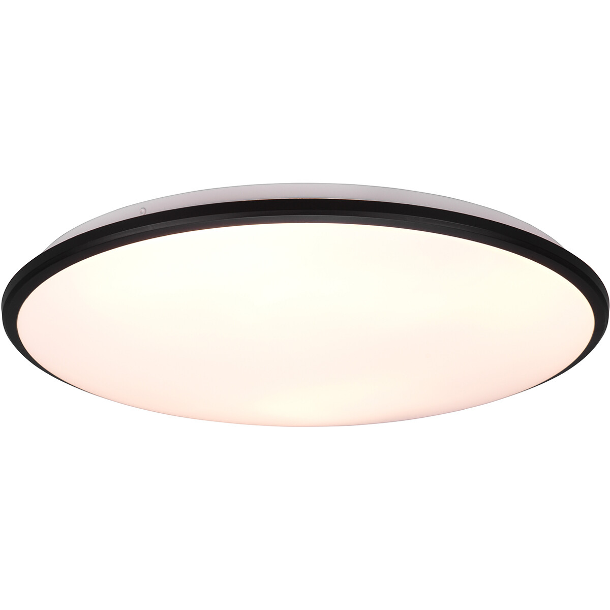 LED Plafondlamp - Plafondverlichting - Trion Lombis - 34W - Warm Wit 3000K - Dimbaar - Rond - Mat Zwart - Kunststof product afbeelding