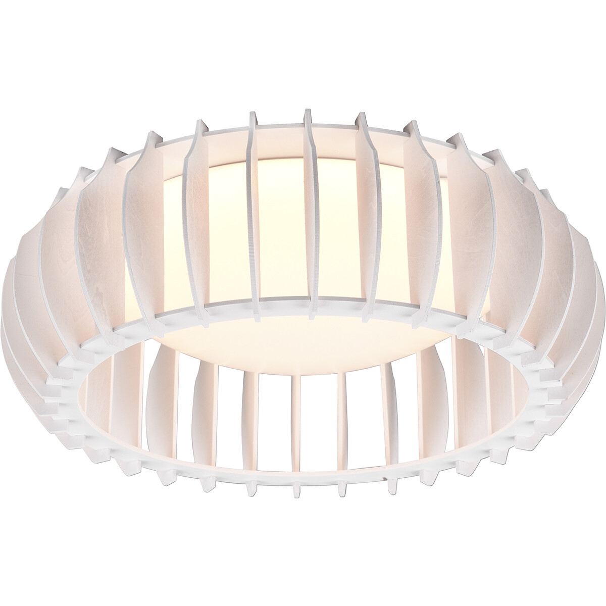 LED Plafondlamp - Plafondverlichting - Trion Manto - 16.5W - Warm Wit 3000K - Dimbaar - Rond - Mat Wit - Kunststof product afbeelding