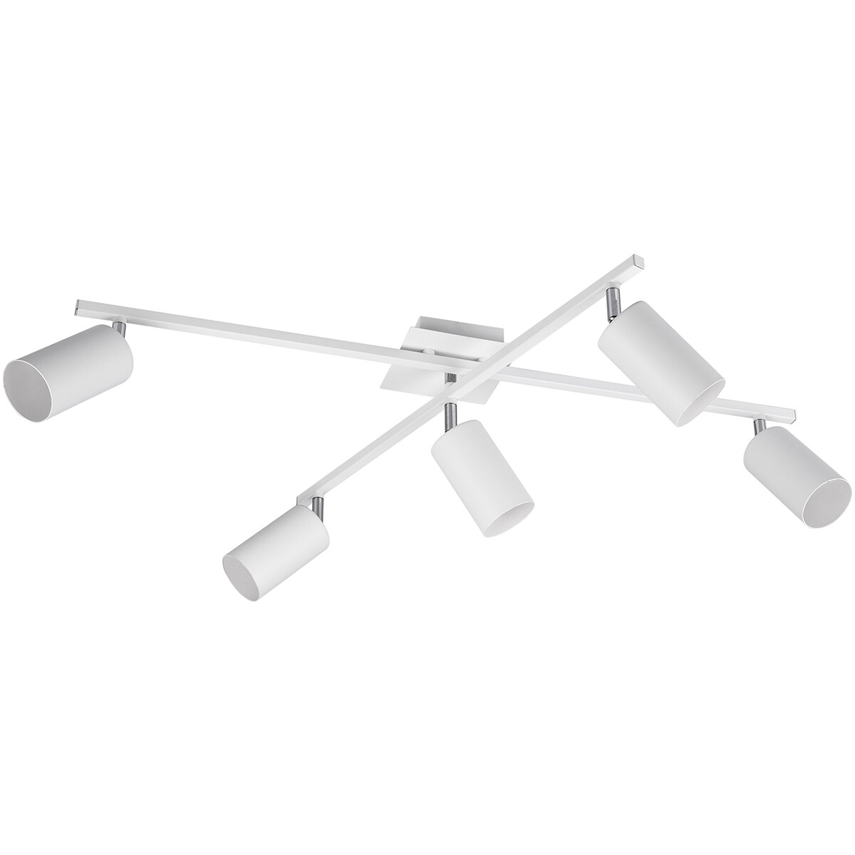 LED Plafondspot - Trion Mary - GU10 Fitting - 5-lichts - Rechthoek - Mat Wit - Aluminium