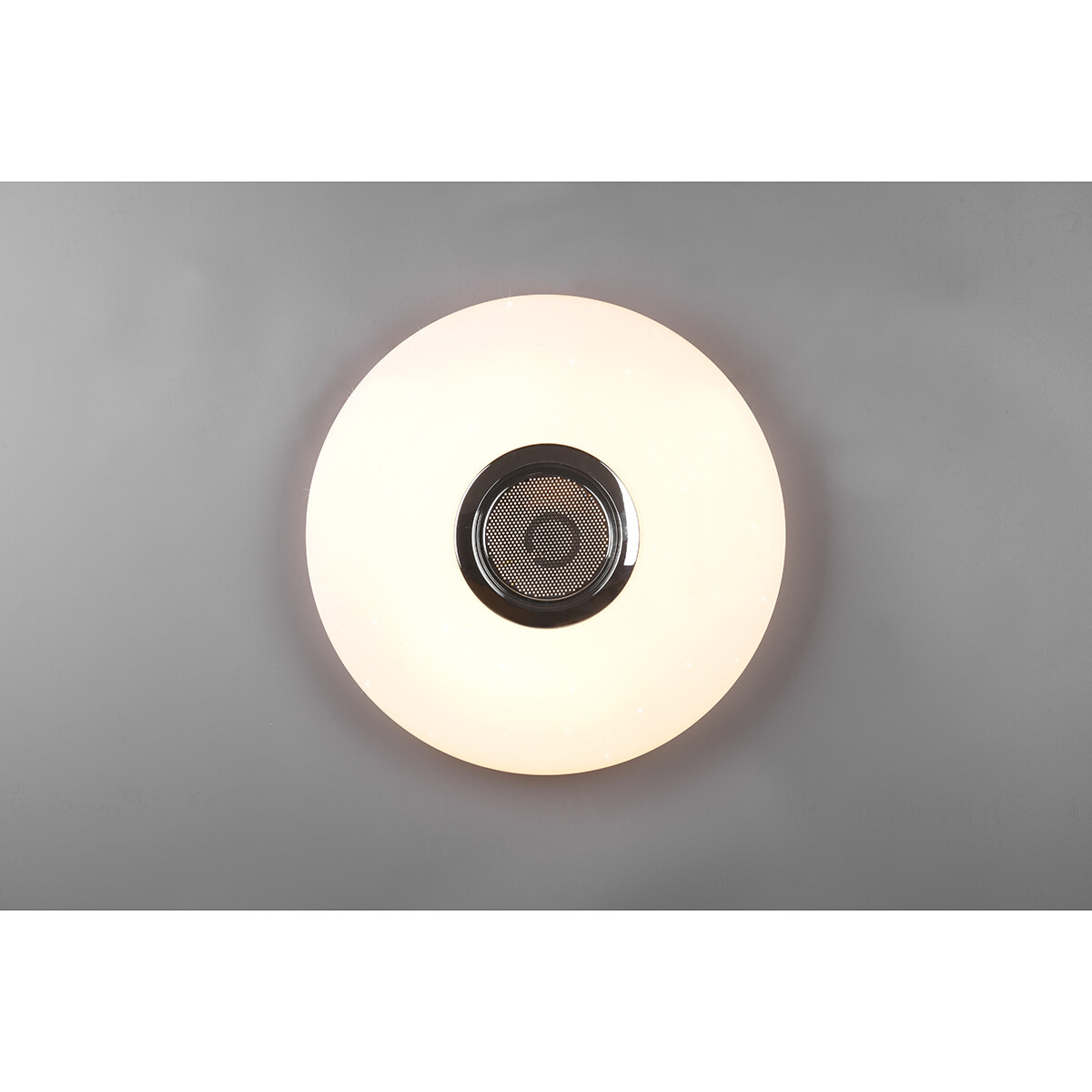 LED Plafondlamp - Plafondverlichting - Trion Minan - 15.5W - RGBW - Dimbaar - Aanpasbare Kleur - Afstandsbediening - Bluetooth Speaker - Sterlicht -  Rond - Mat Wit - Kunststof