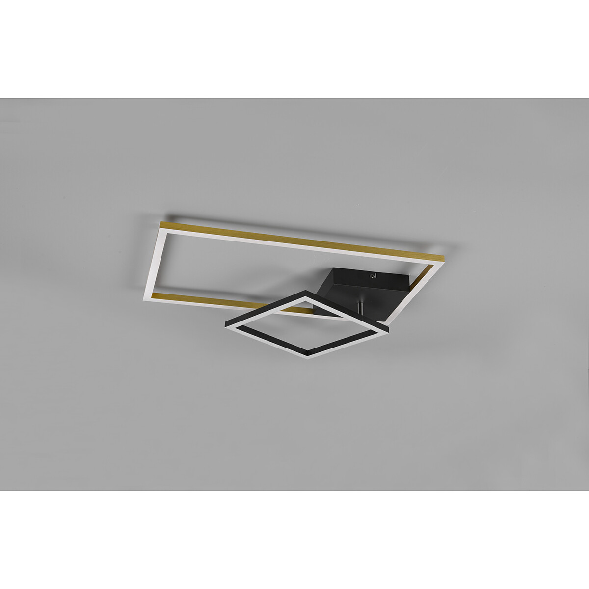 LED Plafondlamp - Plafondverlichting - Trion Pado - 25W - Warm Wit 3000K - Dimbaar - Rechthoek - Mat Goud - Aluminium