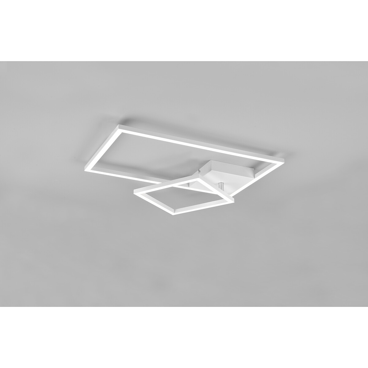 LED Plafondlamp - Plafondverlichting - Trion Pado - 25W - Warm Wit 3000K - Dimbaar - Rechthoek - Mat Wit - Aluminium