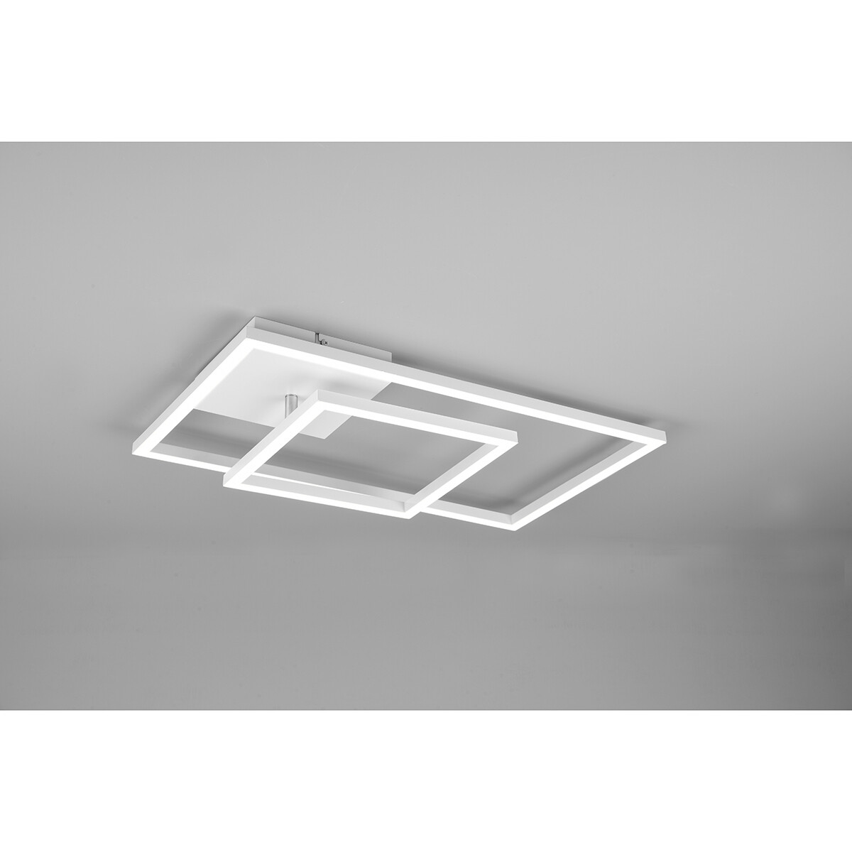 LED Plafondlamp - Plafondverlichting - Trion Pado - 25W - Warm Wit 3000K - Dimbaar - Rechthoek - Mat Wit - Aluminium