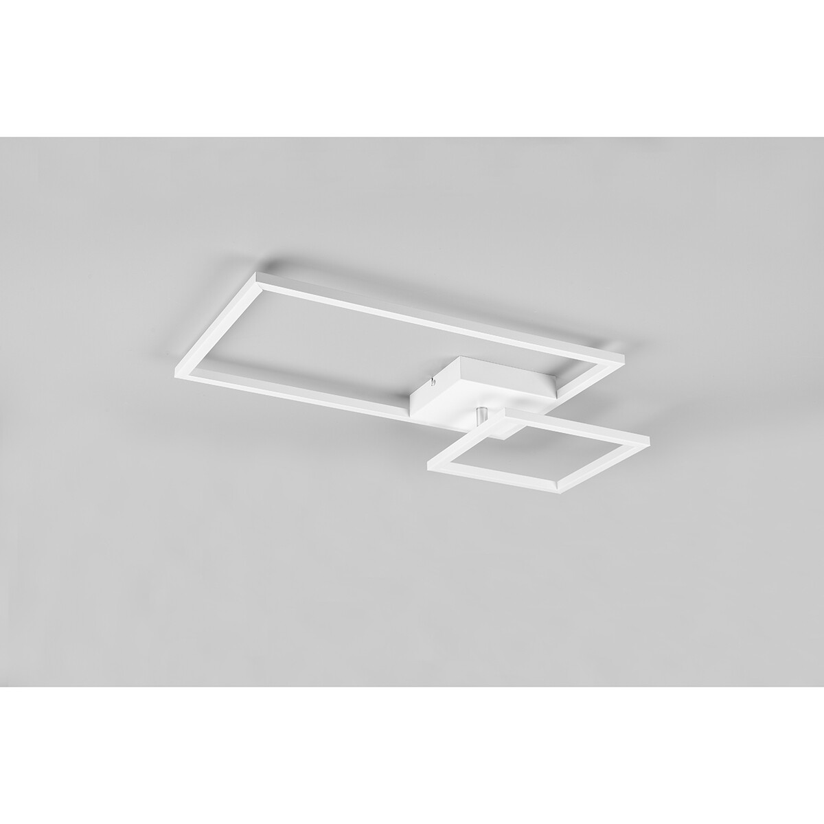 LED Plafondlamp - Plafondverlichting - Trion Pado - 25W - Warm Wit 3000K - Dimbaar - Rechthoek - Mat Wit - Aluminium