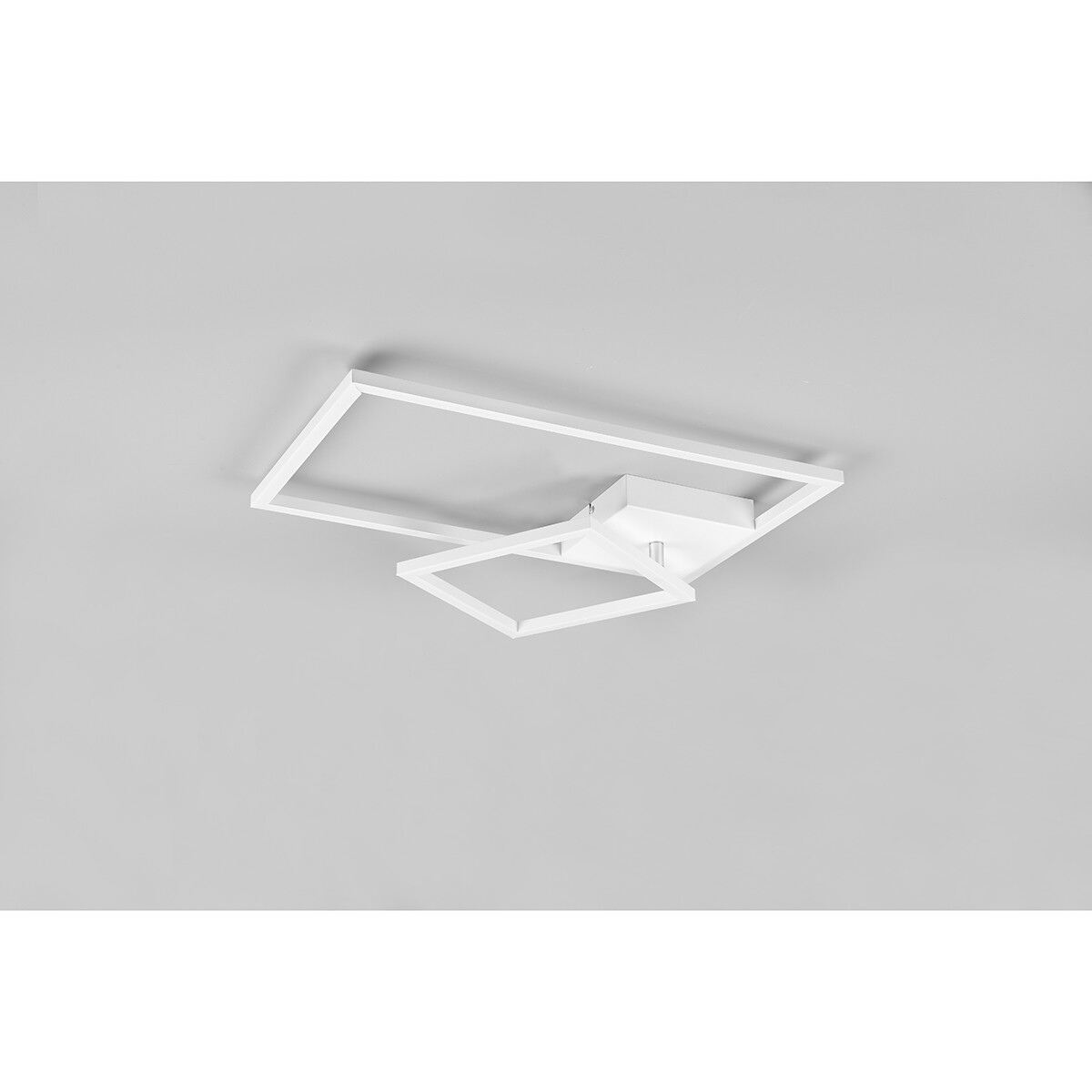 LED Plafondlamp - Plafondverlichting - Trion Pado - 25W - Warm Wit 3000K - Dimbaar - Rechthoek - Mat Wit - Aluminium