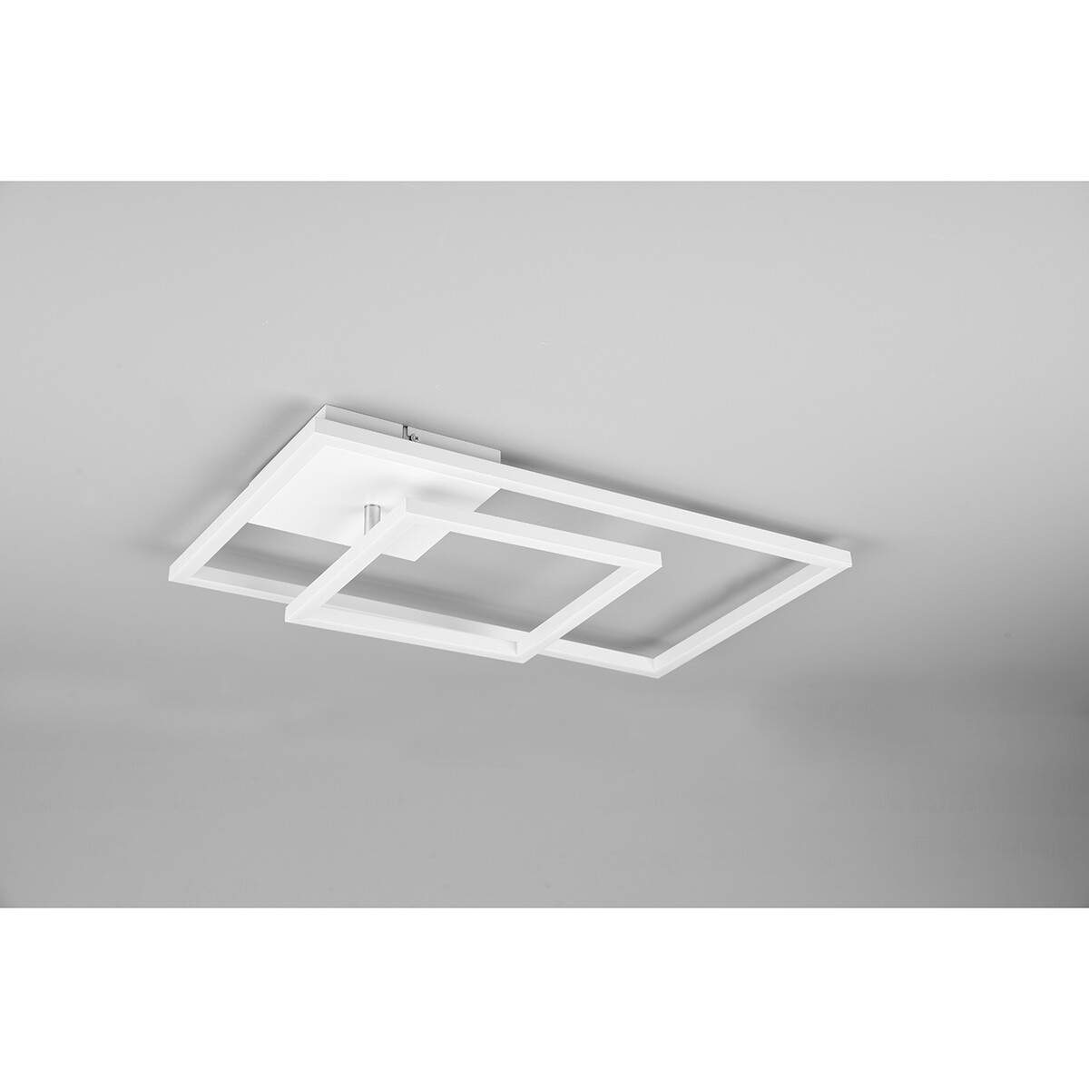 LED Plafondlamp - Plafondverlichting - Trion Pado - 25W - Warm Wit 3000K - Dimbaar - Rechthoek - Mat Wit - Aluminium