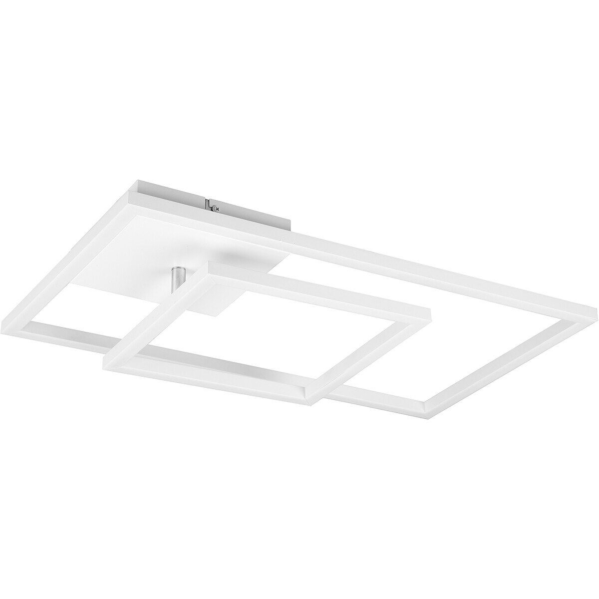 LED Plafondlamp - Plafondverlichting - Trion Pado - 25W - Warm Wit 3000K - Dimbaar - Rechthoek - Mat Wit - Aluminium