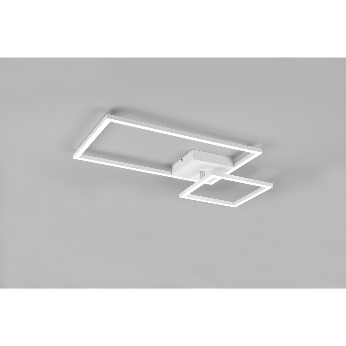 LED Plafondlamp - Plafondverlichting - Trion Pado - 25W - Warm Wit 3000K - Dimbaar - Rechthoek - Mat Wit - Aluminium