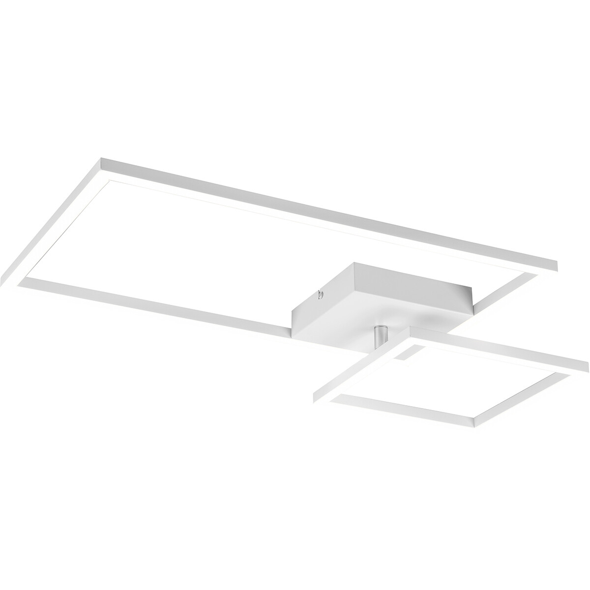 LED Plafondlamp - Plafondverlichting - Trion Pado - 25W - Warm Wit 3000K - Dimbaar - Rechthoek - Mat Wit - Aluminium product afbeelding