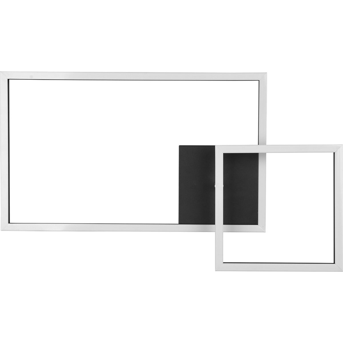 LED Plafondlamp - Plafondverlichting - Trion Pado - 25W - Warm Wit 3000K - Dimbaar - Rechthoek - Mat Zwart - Aluminium