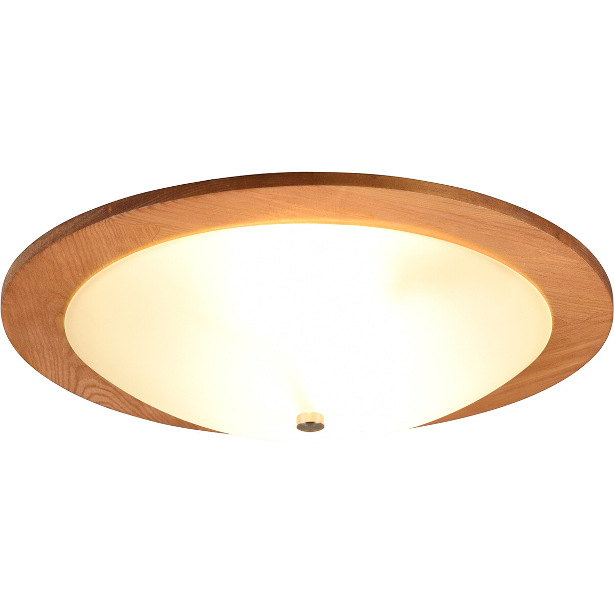 LED Plafondlamp - Plafondverlichting - Trion Palan - E27 Fitting - 2-lichts - Rond - Mat Bruin - Hout product afbeelding