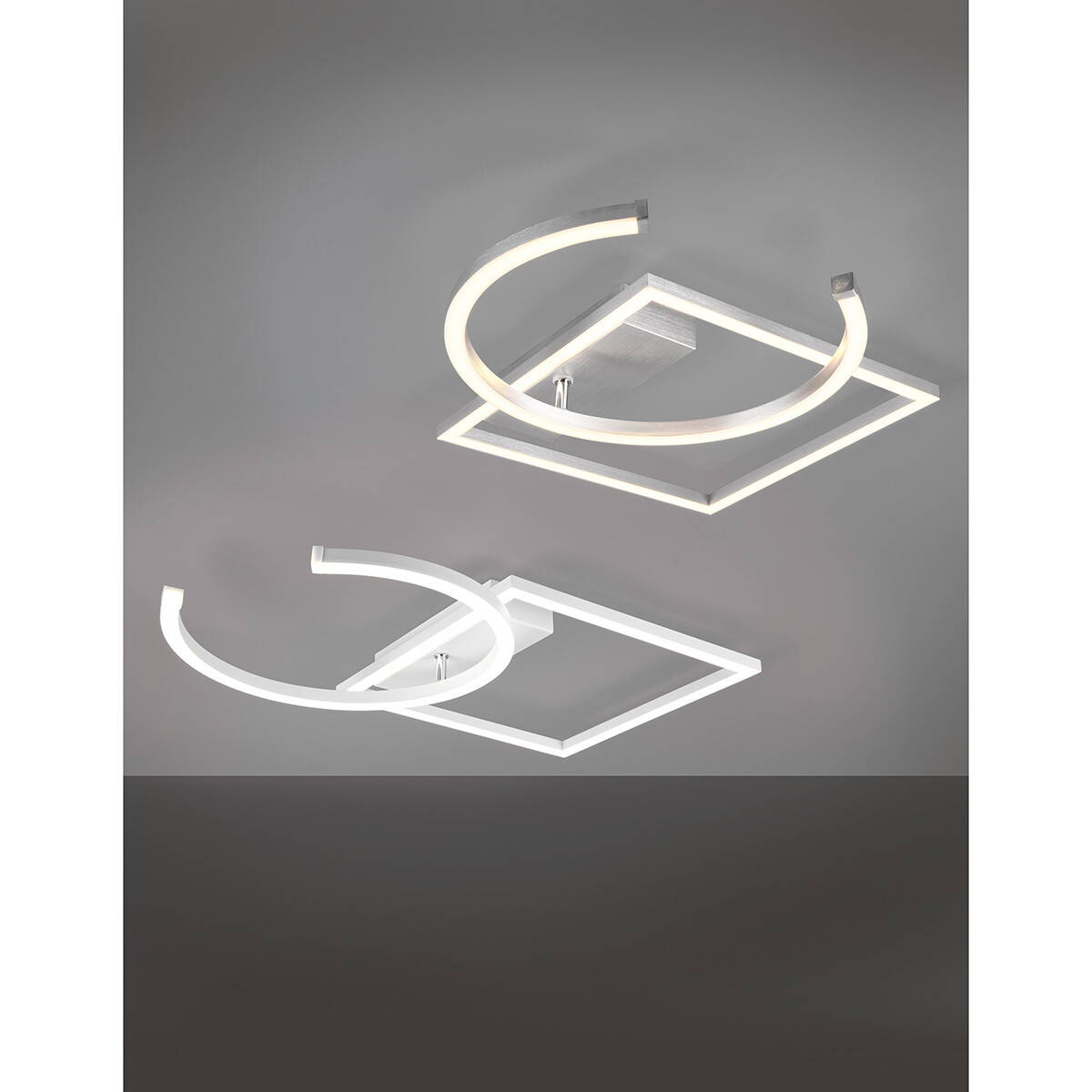 LED Plafondlamp - Plafondverlichting - Trion Pivacci - 23.5W - Natuurlijk Wit 4000K - Dimbaar - Vierkant - Mat Wit - Aluminium