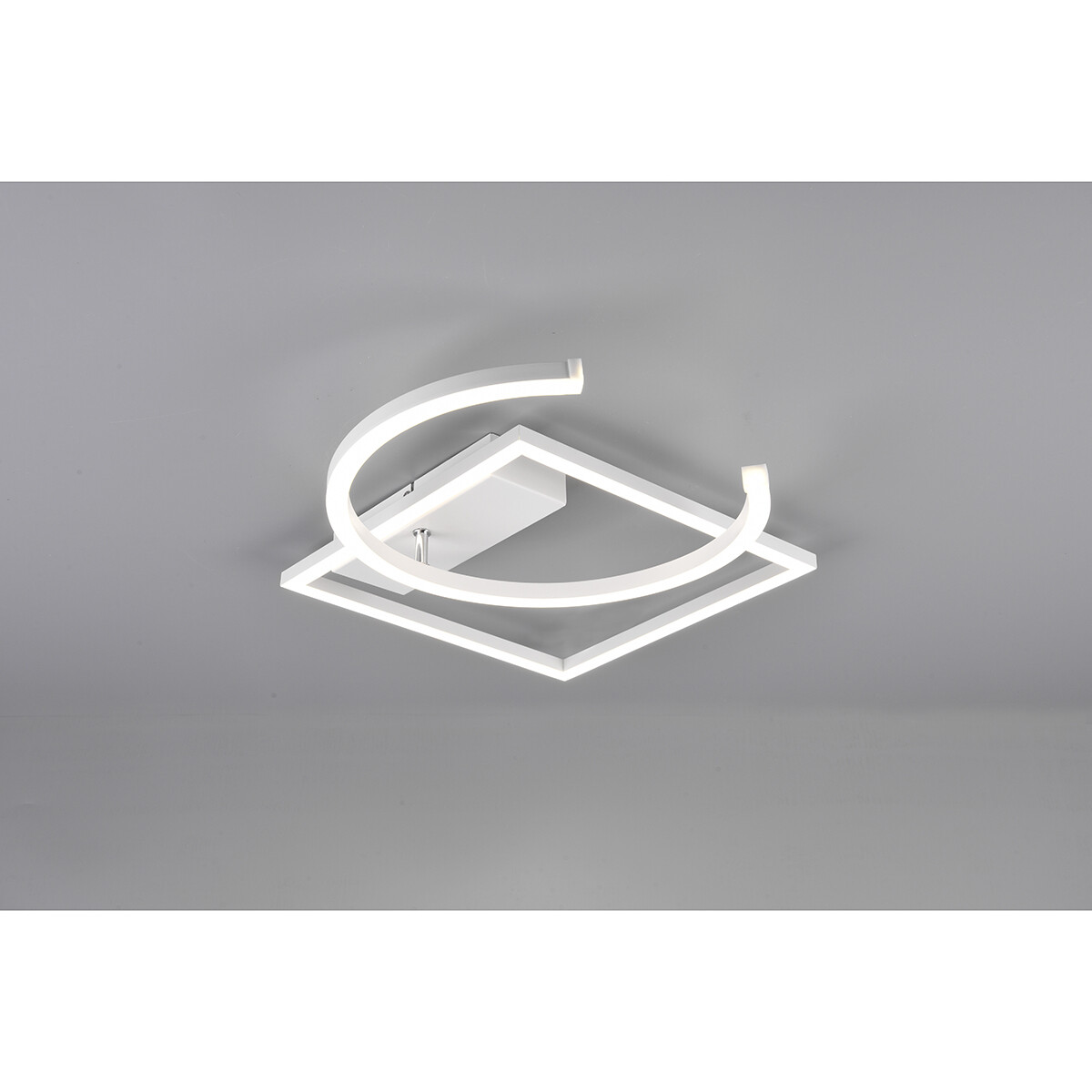 LED Plafondlamp - Plafondverlichting - Trion Pivacci - 23.5W - Natuurlijk Wit 4000K - Dimbaar - Vierkant - Mat Wit - Aluminium