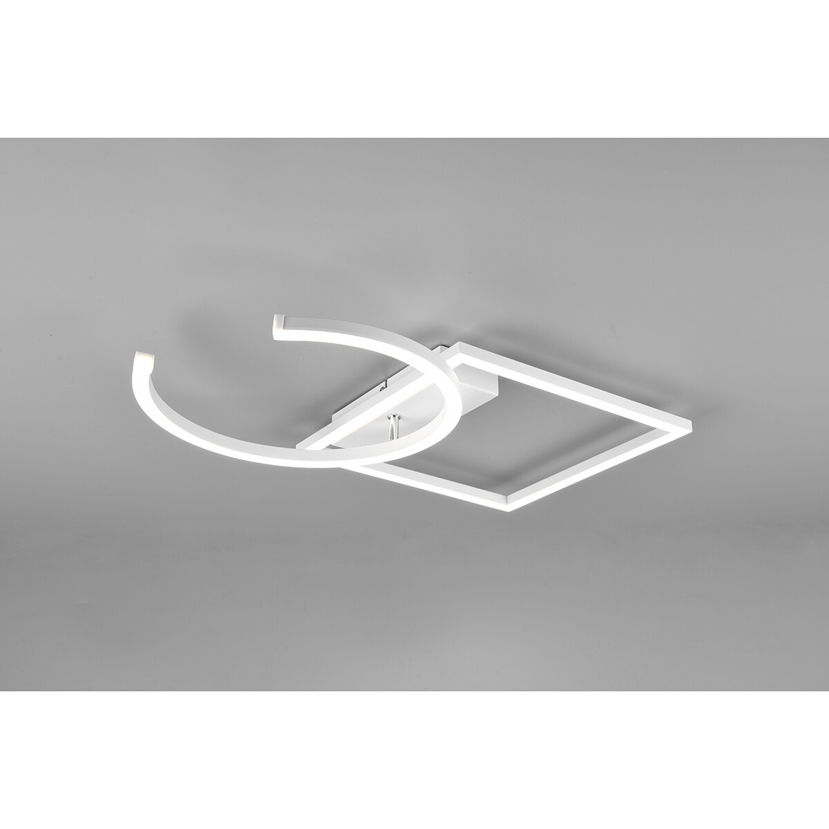 LED Plafondlamp - Plafondverlichting - Trion Pivacci - 23.5W - Natuurlijk Wit 4000K - Dimbaar - Vierkant - Mat Wit - Aluminium