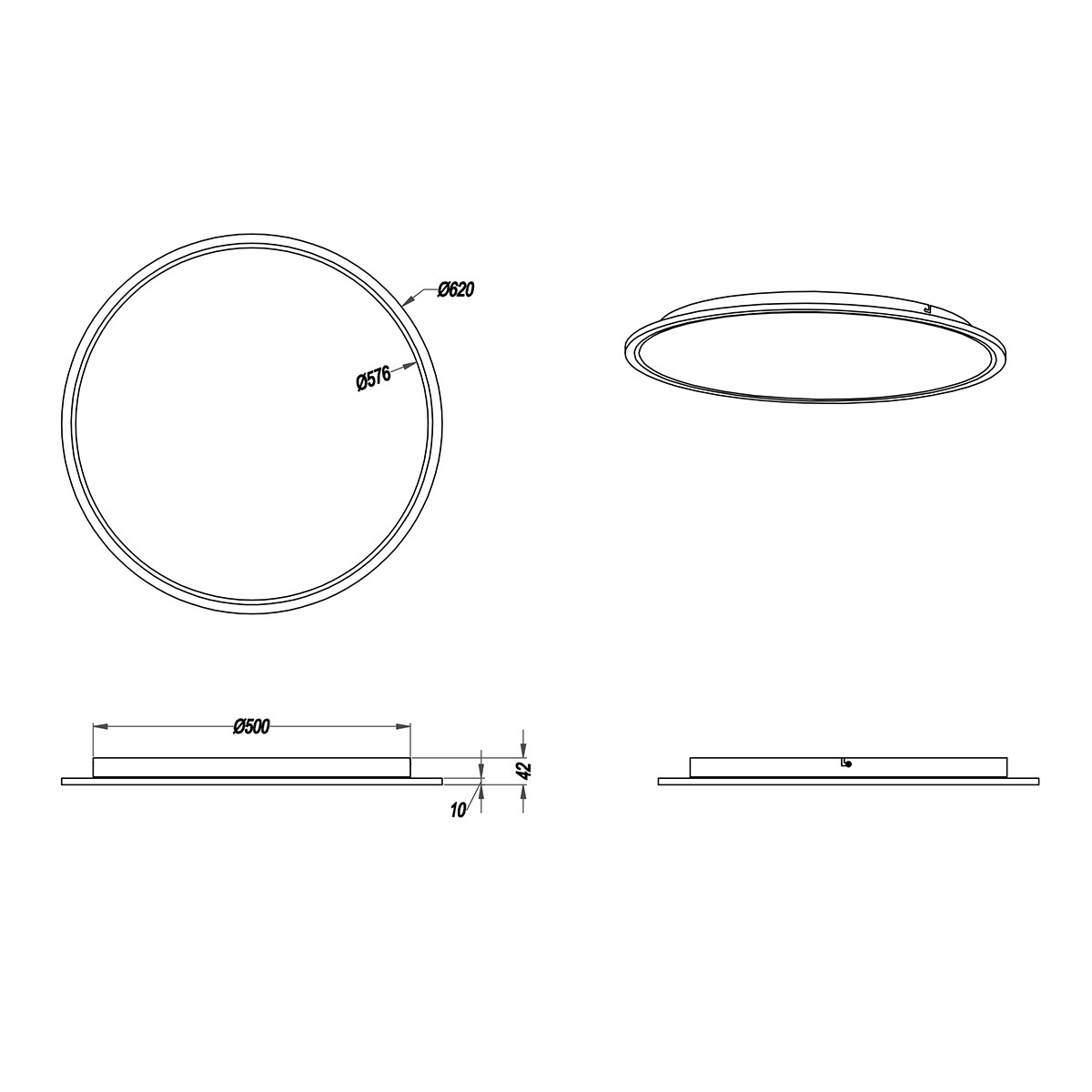 LED Plafondlamp - Plafondverlichting - Trion Povino - 31W - Warm Wit 3000K - Dimbaar - Rond - Mat Nikkel - Aluminium