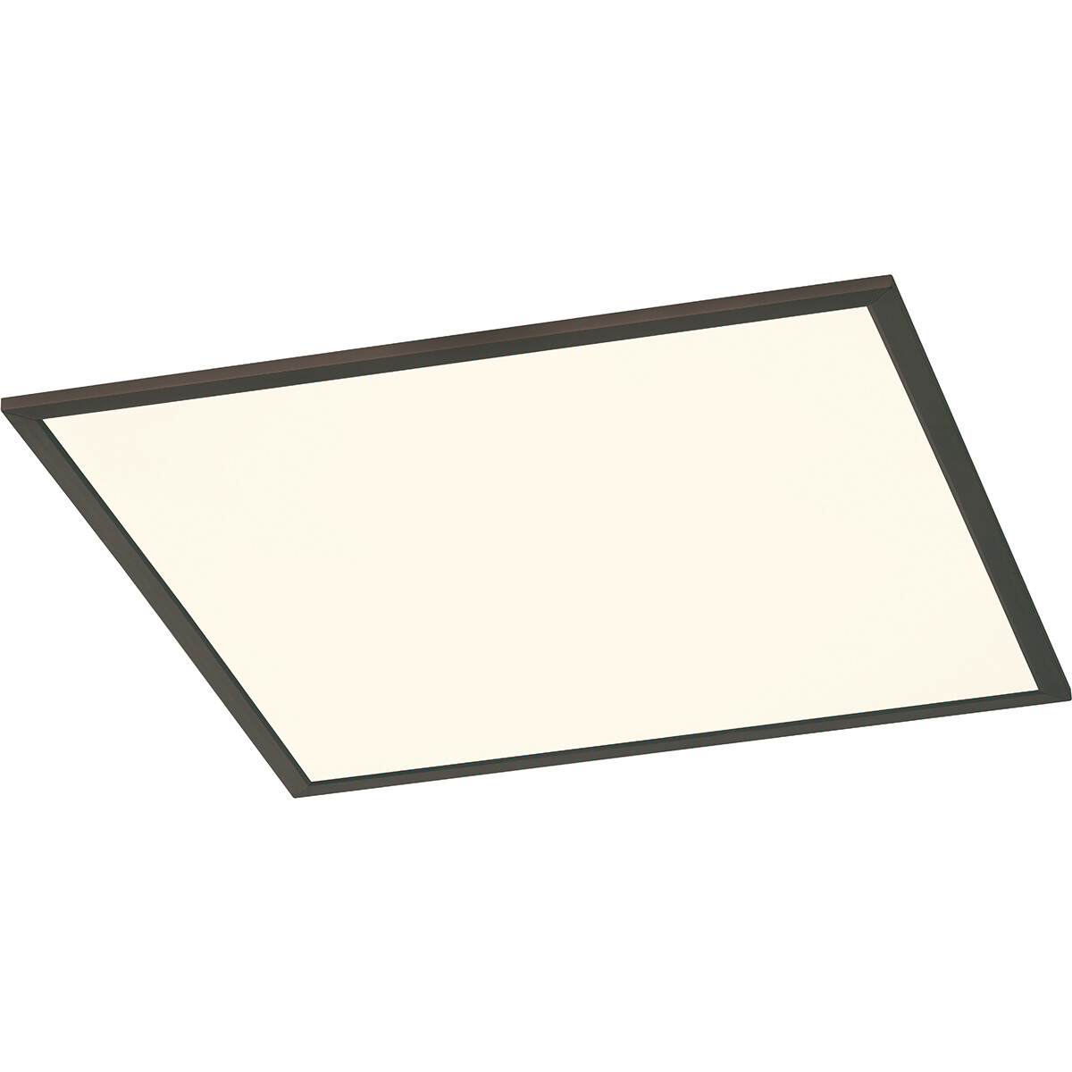 LED Plafondlamp - Plafondverlichting - Trion Povino - 31W - Warm Wit 3000K - Dimbaar - Vierkant - Mat Zwart - Aluminium product afbeelding