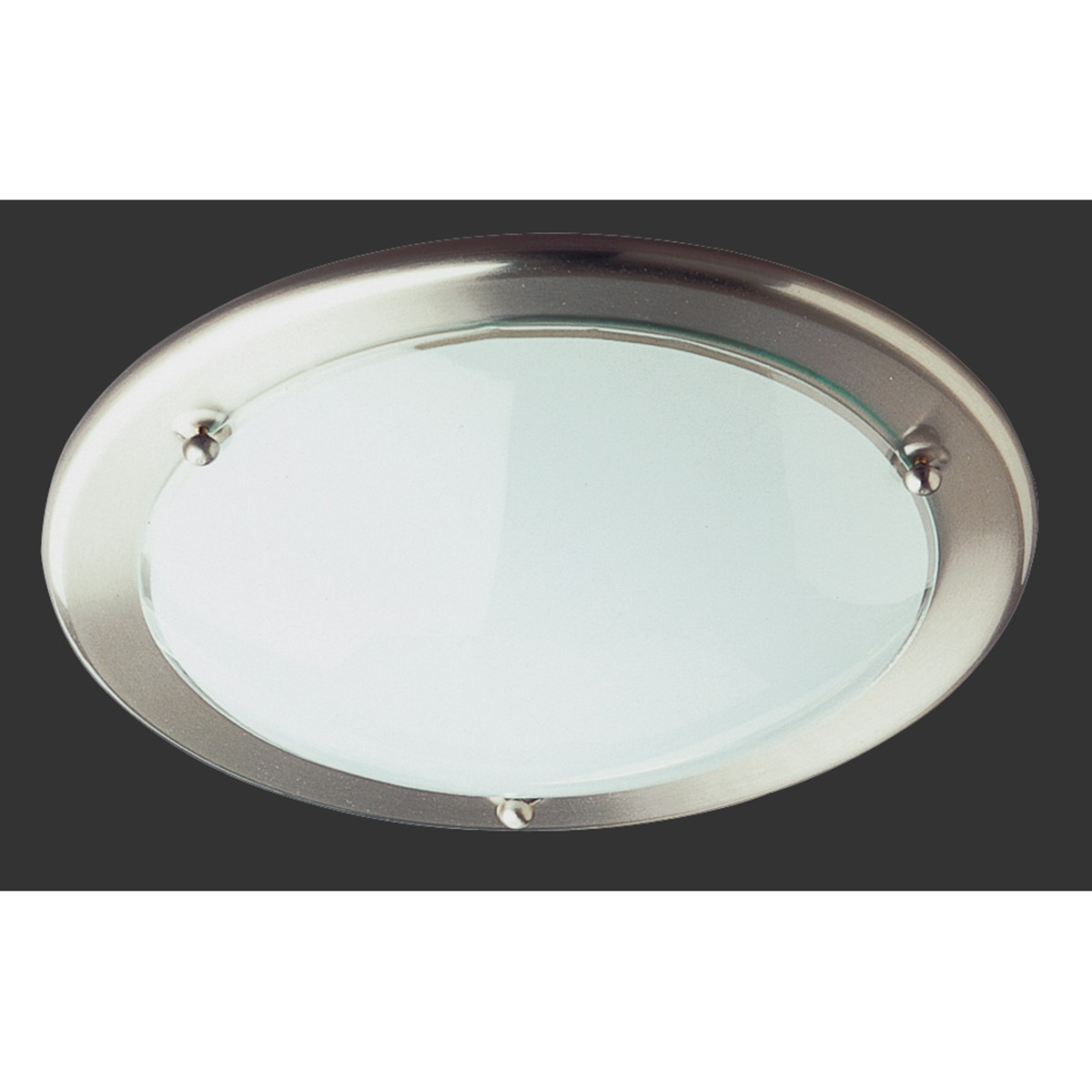 LED Plafondlamp - Plafondverlichting - Trion Primy - E27 Fitting - Rond - Mat Nikkel - Aluminium