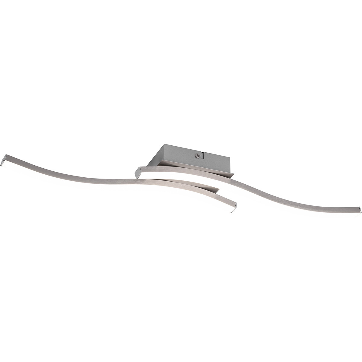 LED Plafondlamp - Plafondverlichting - Trion Ritonu - 10W - Natuurlijk Wit 4000K - Dimbaar - Rechthoek - Mat Nikkel - Aluminium product afbeelding