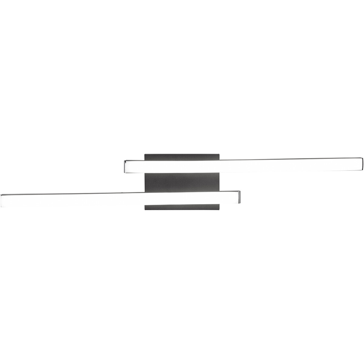 LED Plafondlamp - Plafondverlichting - Trion Ritonu - 10W - Natuurlijk Wit 4000K - Dimbaar - Rechthoek - Mat Zwart - Aluminium