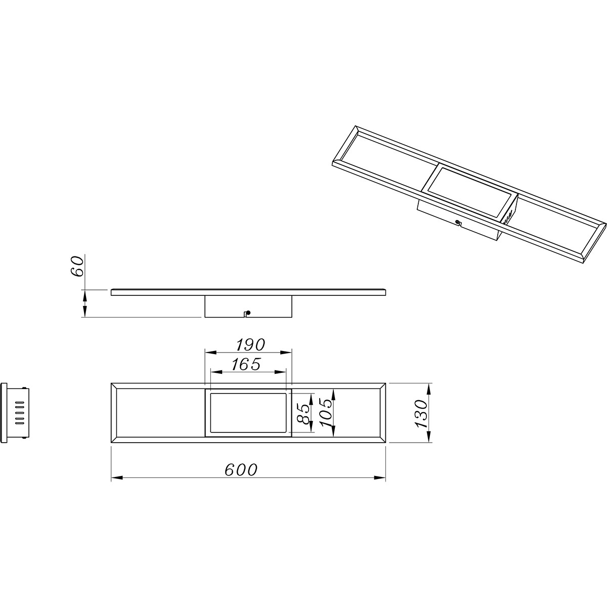 LED Plafondlamp - Plafondverlichting - Trion Riyaz - 22W - Aanpasbare Kleur - Afstandsbediening - Dimbaar - Rechthoek - Mat Nikkel - Aluminium