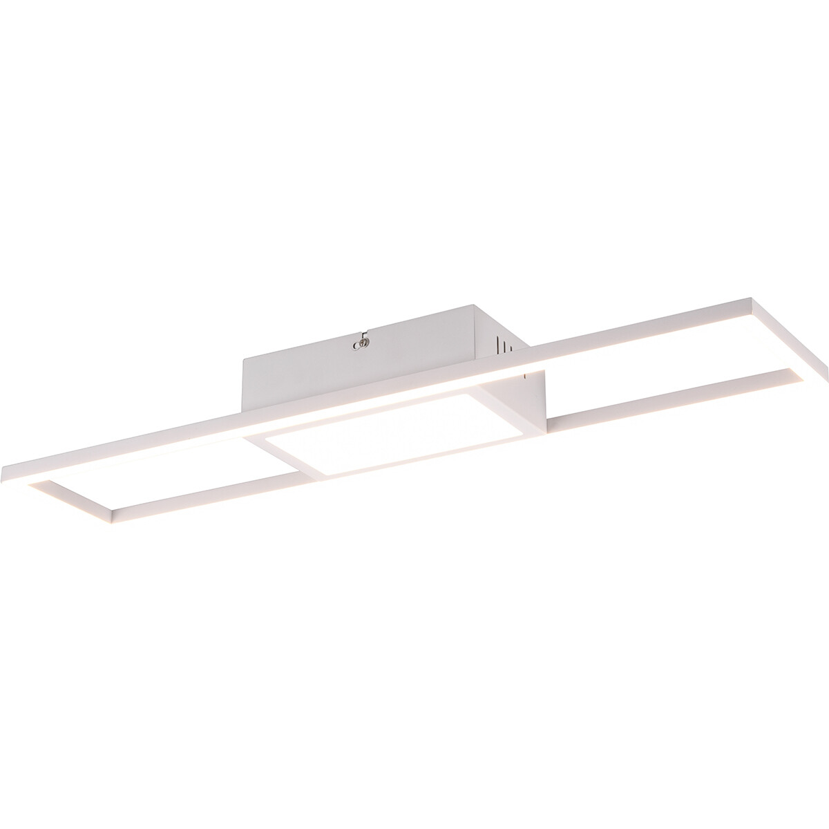 LED Plafondlamp - Plafondverlichting - Trion Riyaz - 22W - Aanpasbare Kleur - Afstandsbediening - Dimbaar - Rechthoek - Mat Wit - Aluminium product afbeelding