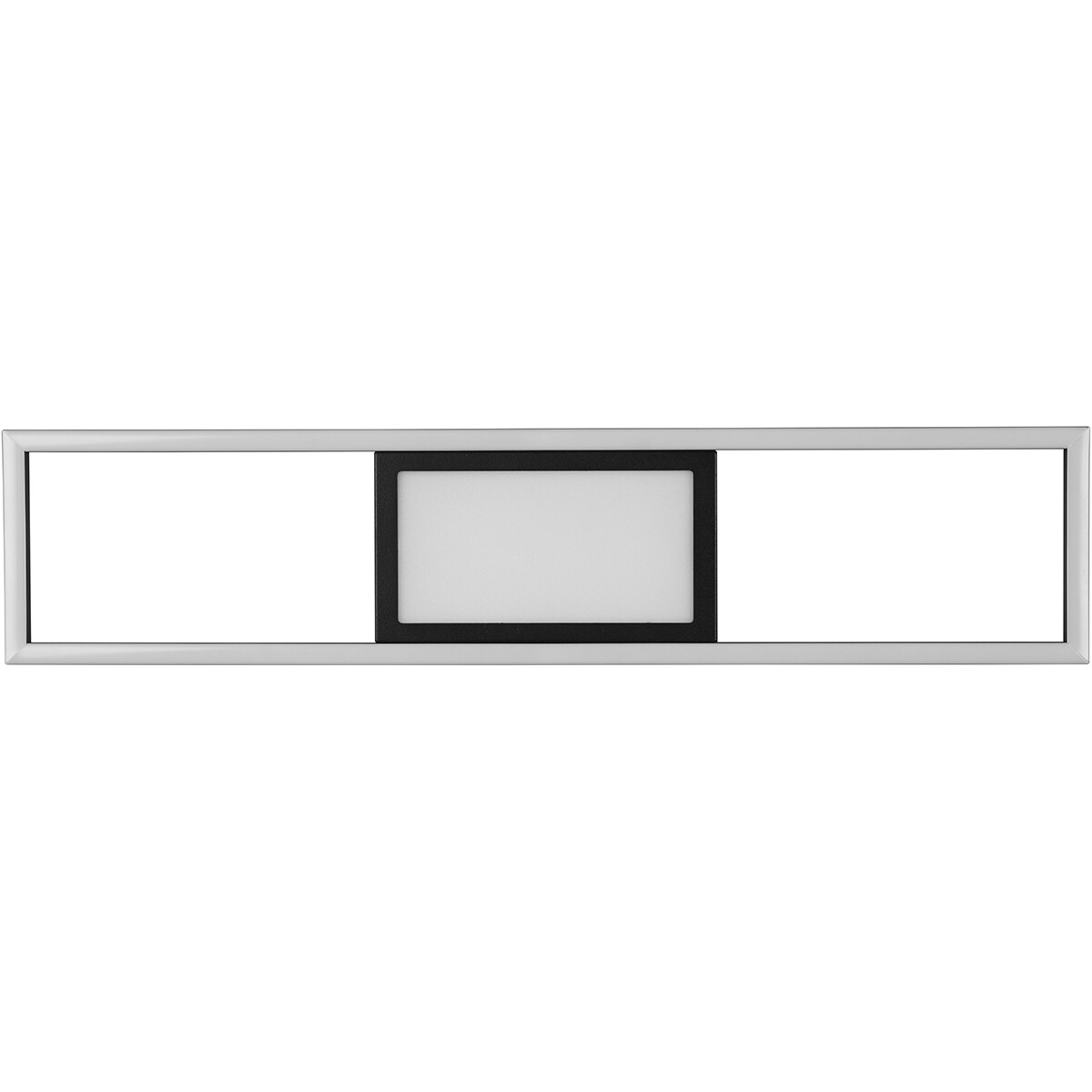 LED Plafondlamp - Plafondverlichting - Trion Riyaz - 22W - Aanpasbare Kleur - Afstandsbediening - Dimbaar - Rechthoek - Mat Zwart - Aluminium