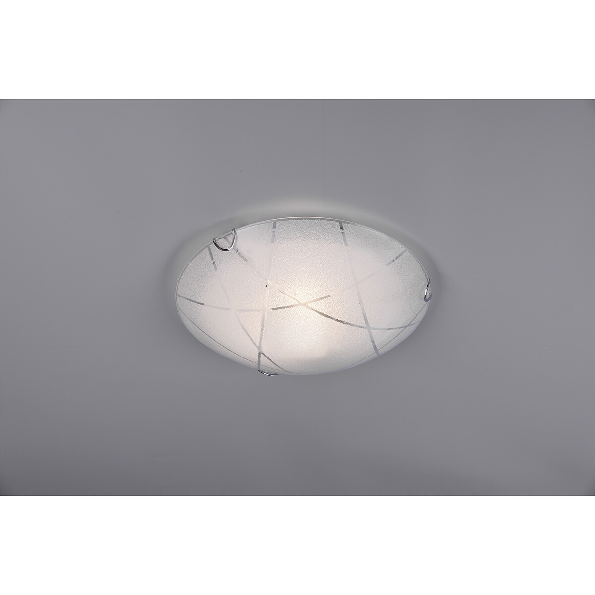 LED Plafondlamp - Plafondverlichting - Trion Sandra - E27 Fitting - 1-lichts - Rond - Mat Wit - Glas