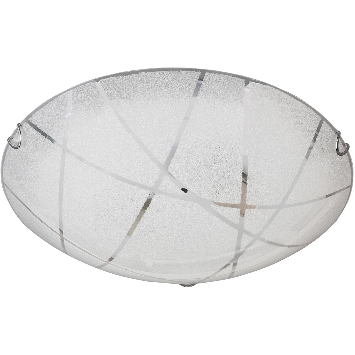 LED Plafondlamp - Plafondverlichting - Trion Sandra - E27 Fitting - 2-lichts - Rond - Mat Wit - Glas