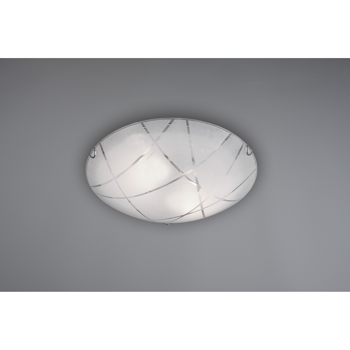 LED Plafondlamp - Plafondverlichting - Trion Sandra - E27 Fitting - 2-lichts - Rond - Mat Wit - Glas