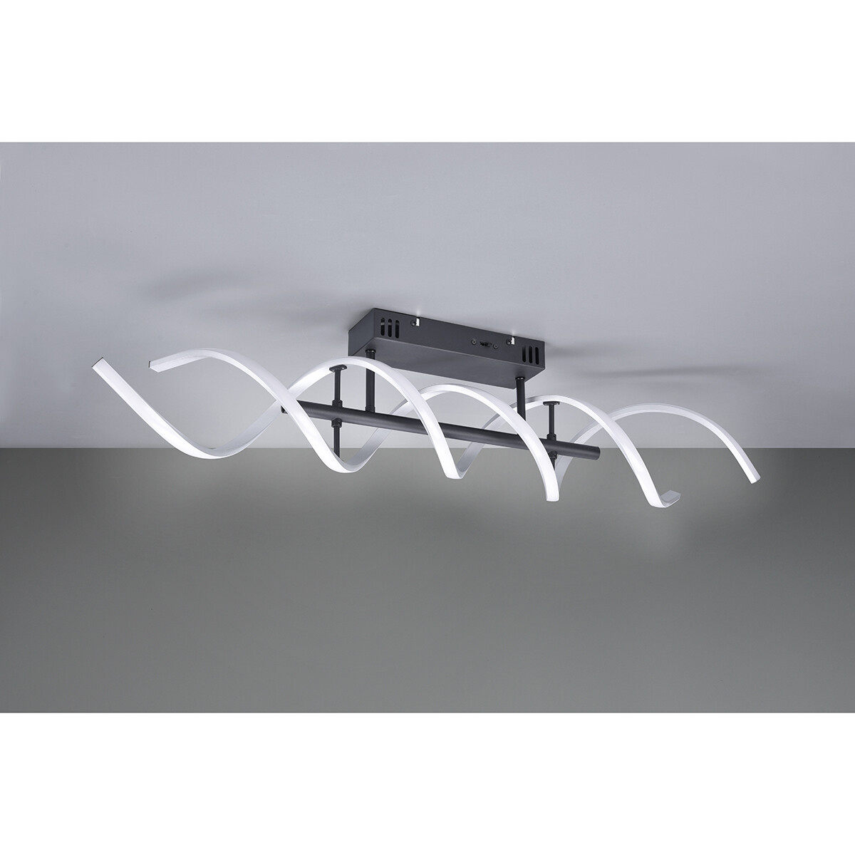 LED Plafondlamp - Plafondverlichting - Trion Sarina - 41W - Aanpasbare Kleur - Dimbaar - Rechthoek - Geborsteld Zilver - Aluminium