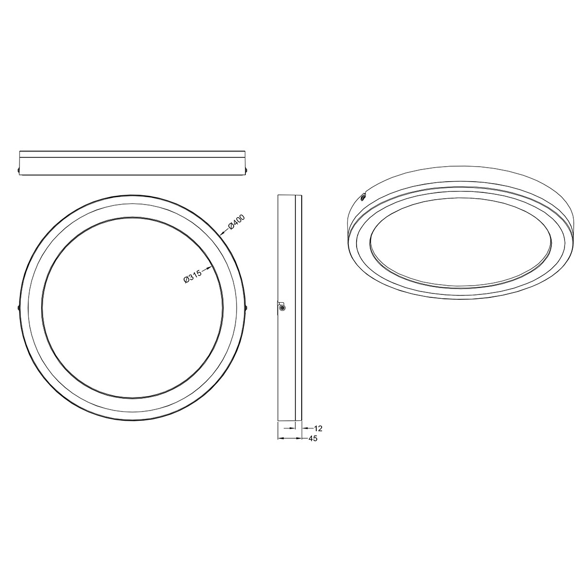 LED Plafondlamp - Plafondverlichting - Trion Slodan - 16W - Aanpasbare Kleur - Afstandsbediening - Dimbaar - Rond - Mat Wit - Kunststof