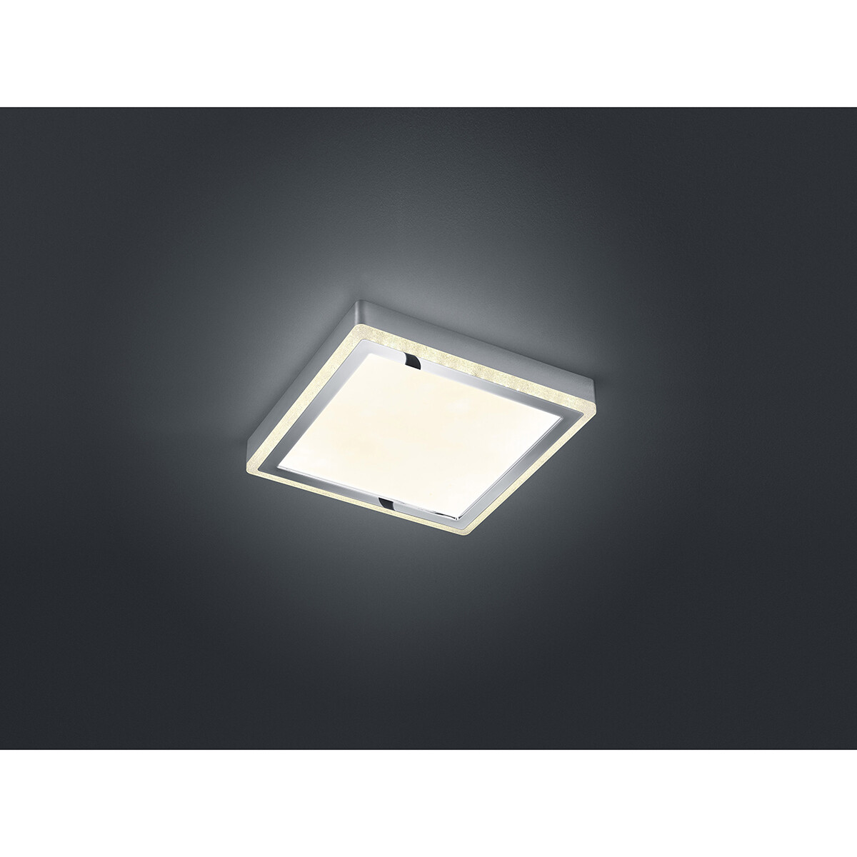 LED Plafondlamp - Plafondverlichting - Trion Slodan - 20W - Aanpasbare Kleur - Afstandsbediening - Dimbaar - Vierkant - Mat Wit - Kunststof