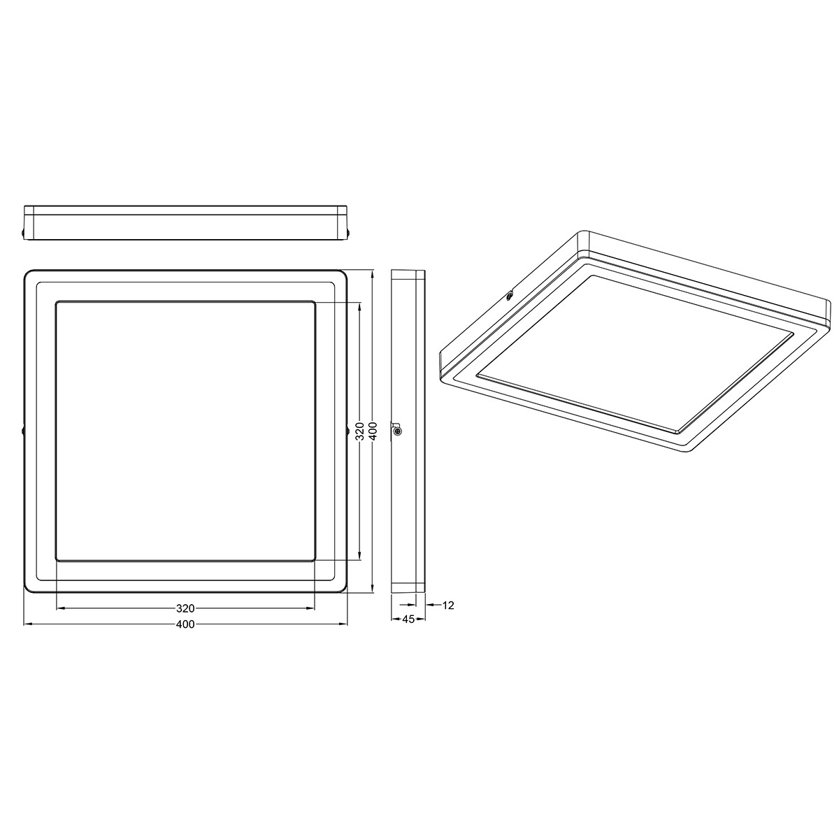 LED Plafondlamp - Plafondverlichting - Trion Slodan - 20W - Aanpasbare Kleur - Afstandsbediening - Dimbaar - Vierkant - Mat Wit - Kunststof