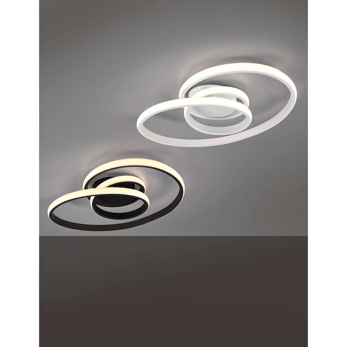 LED Plafondlamp - Plafondverlichting - Trion Sonso - 18.5W - Warm Wit 3000K - Dimbaar - Rond - Mat Zwart - Aluminium