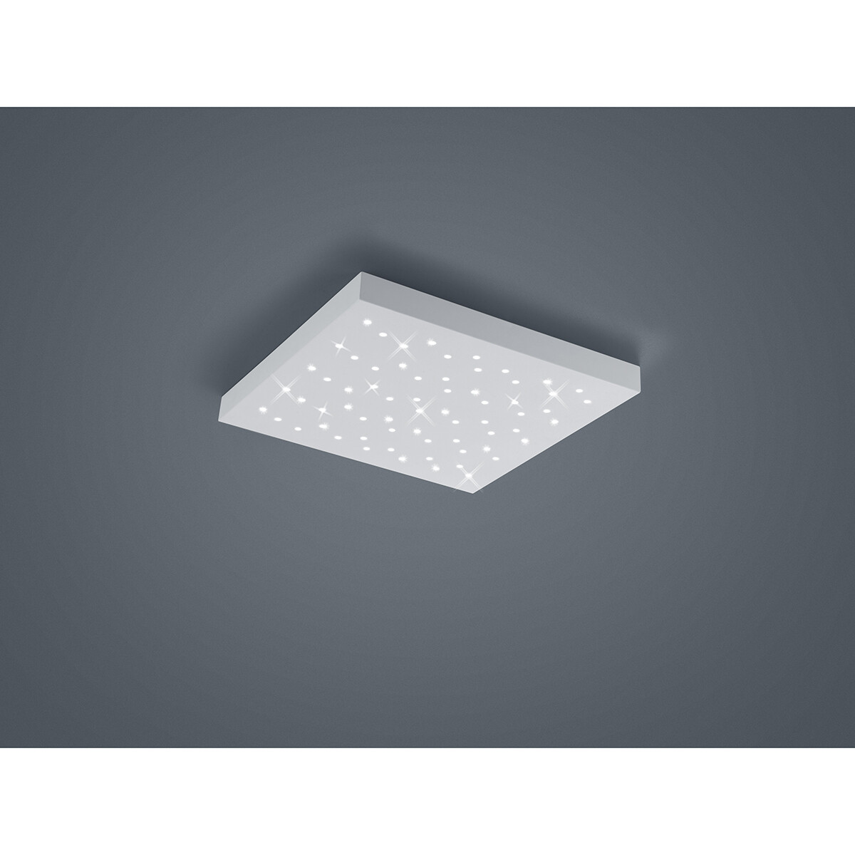 LED Plafondlamp - Plafondverlichting - Trion Tarza - 22W - Aanpasbare Kleur - Afstandsbediening - Dimbaar - Vierkant - Mat Wit - Aluminium