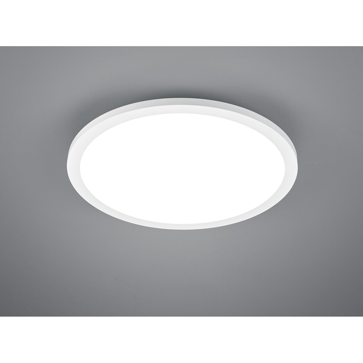 LED Plafondlamp - Plafondverlichting - Trion Tiberon - 20W - Natuurlijk Wit 4000K - Rond - Mat Wit - Kunststof