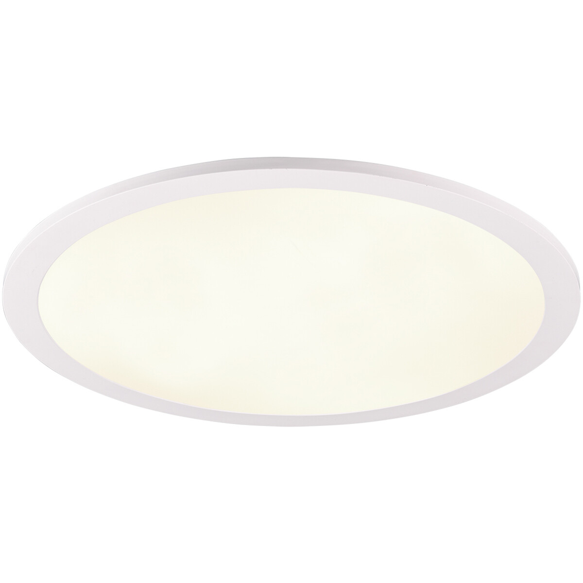 LED Plafondlamp - Plafondverlichting - Trion Tiberon - 20W - Natuurlijk Wit 4000K - Rond - Mat Wit - Kunststof