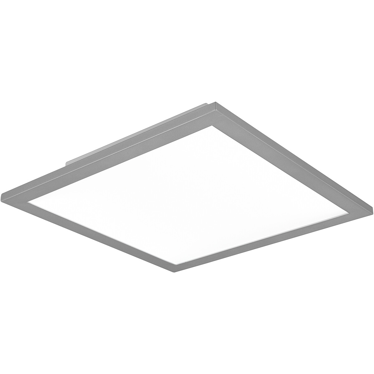 LED Plafondlamp - Plafondverlichting - Trion Tirus - 14W - Aanpasbare Kleur - Afstandsbediening - Dimbaar - Vierkant - Mat Titaan - Aluminium