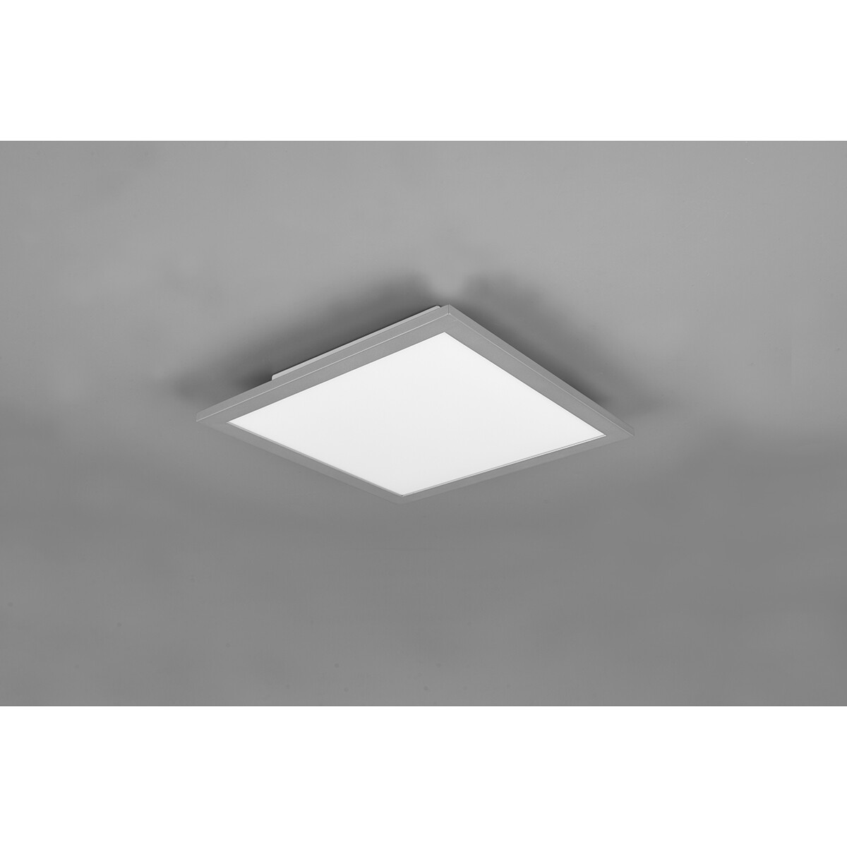 LED Plafondlamp - Plafondverlichting - Trion Tirus - 14W - Aanpasbare Kleur - Afstandsbediening - Dimbaar - Vierkant - Mat Titaan - Aluminium